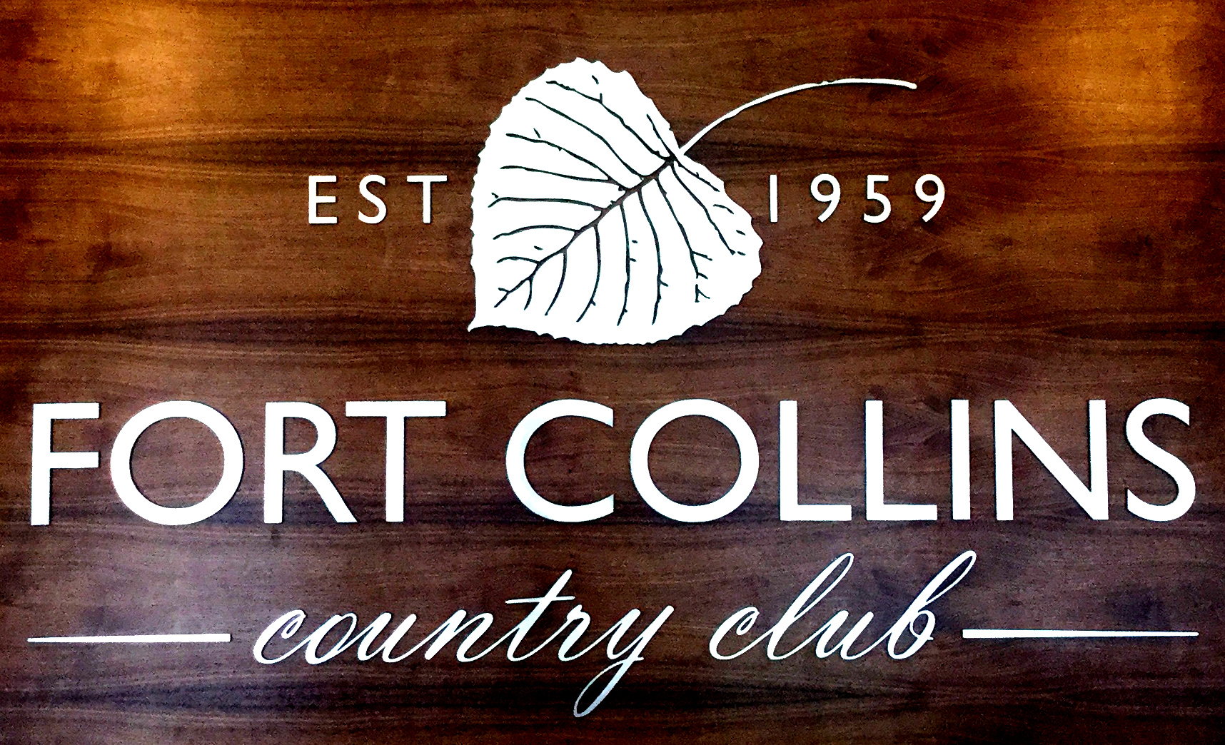 Fort Collins Country Club Lobby Sign2
