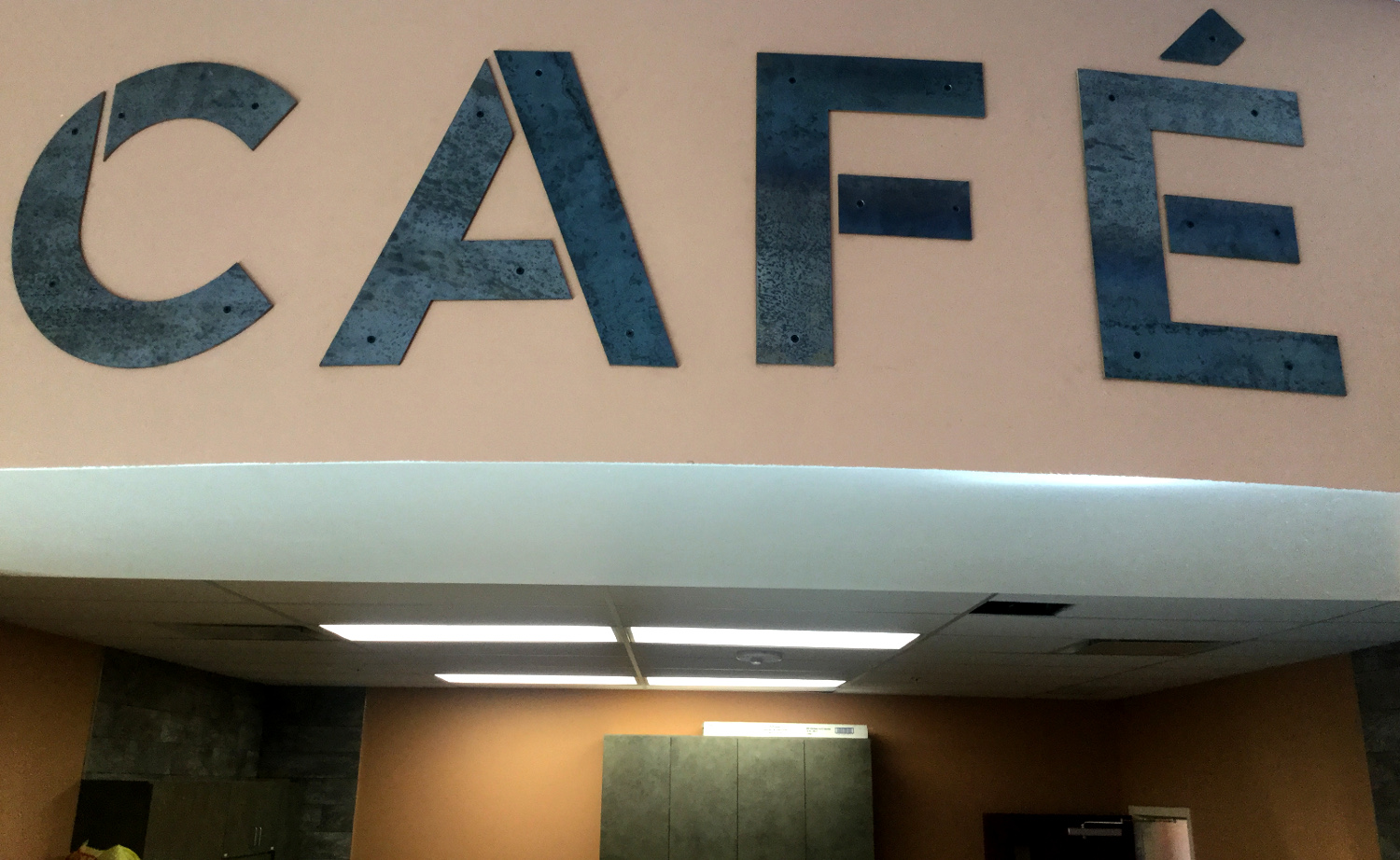 cafe sign extra large steel letters