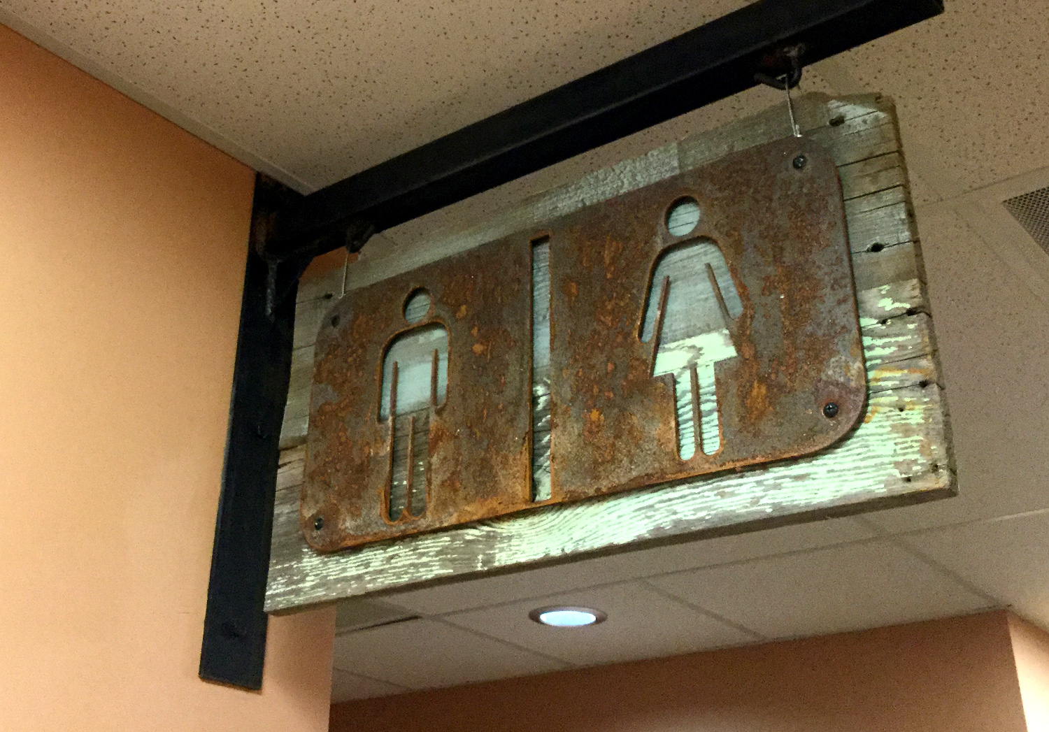 metal bathroom sign international symbols