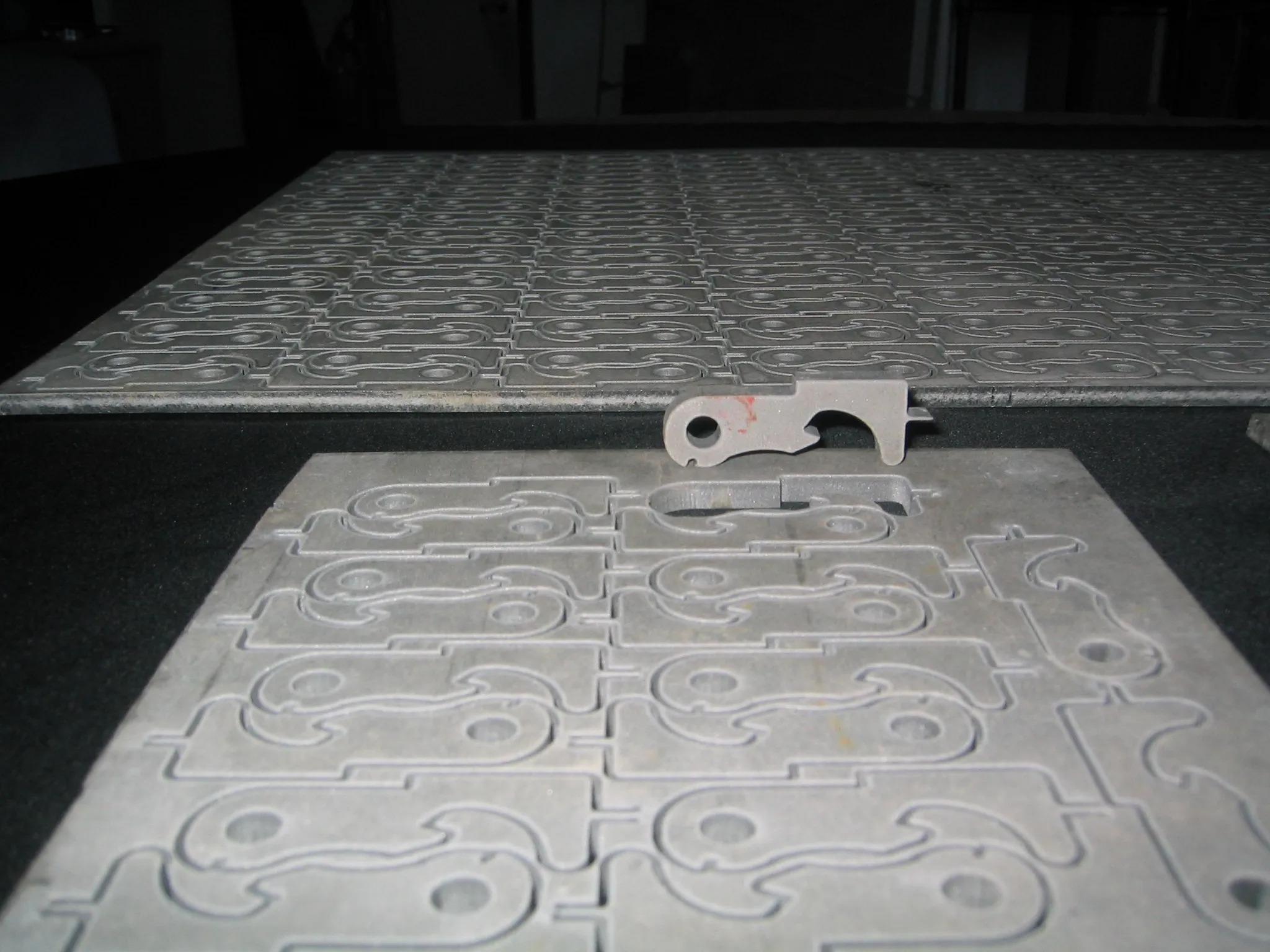 Tightly nested parts cutting to save on material